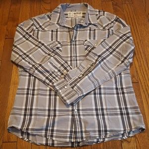 Urban Pipeline Plaid Western Snap Button down.